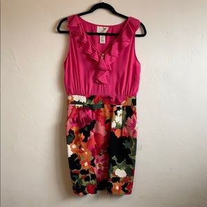 Tabitha Anthropologie brand pink and floral dress